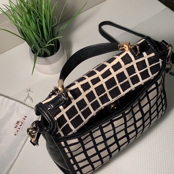 Coach Madison Small Sadie Flap Satchel In Graphic Print - Picture 12 of 15